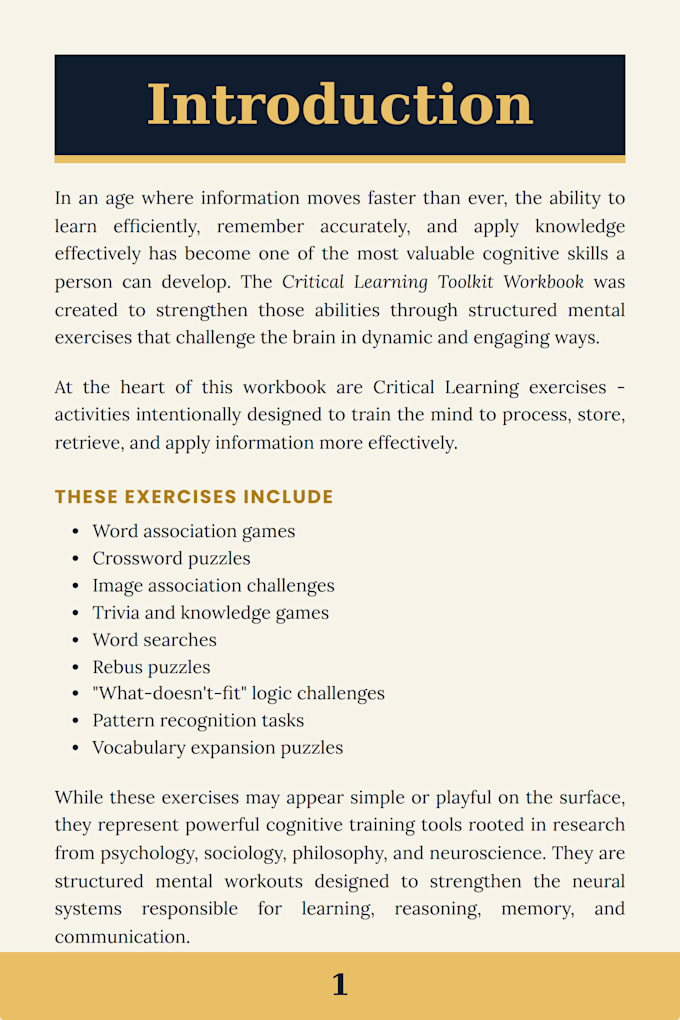 create course curriculum workbooks and textbook design