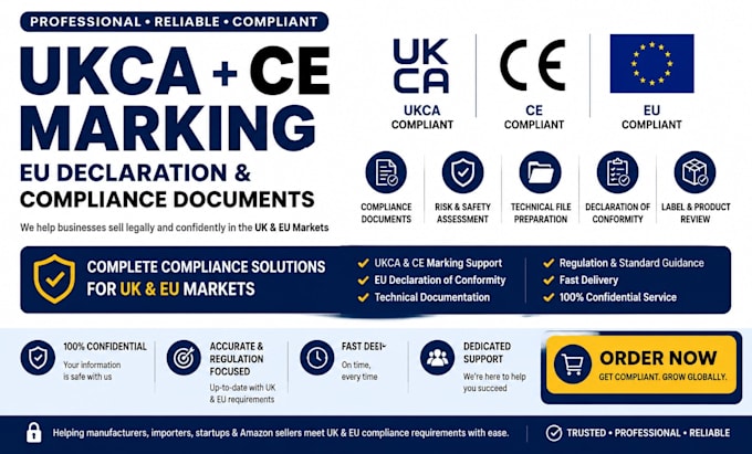 prepare ce marking ukca and eu declaration of conformity documents