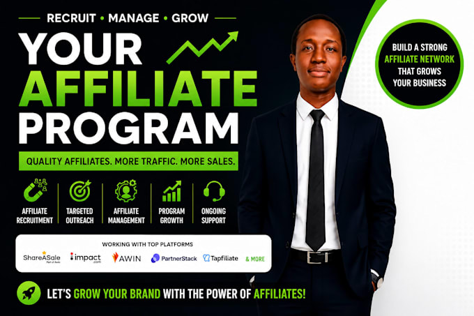 recruit affiliates, manage and grow your affiliate program