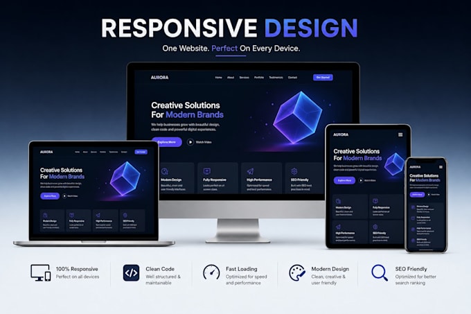 design and develop a modern responsive website