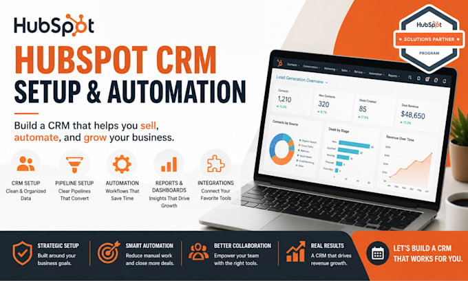 setup hubspot CRM with automation and workflow integration