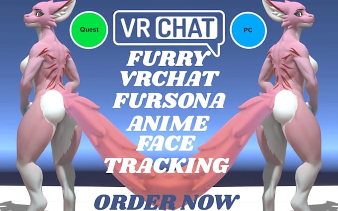 custom furry vrchat pc quest compatible character model unity vrm avatar rigging