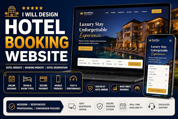 do hotel website redesign, hotel wordpress website, hotel booking system