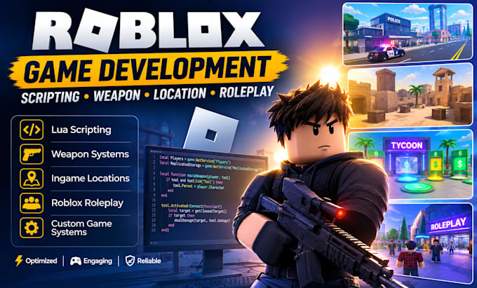 develop roblox game scripting weapon reaction ingame location roblox roleplay
