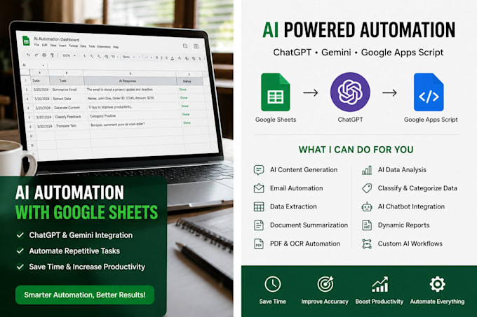 build ai automation using chatgpt, gemini and google apps script