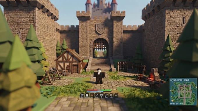 do roblox game development, roblox scripter, ui design, roblox map design