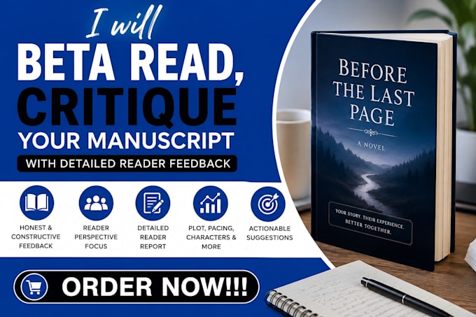 beta read, critique your manuscript with detailed reader feedback