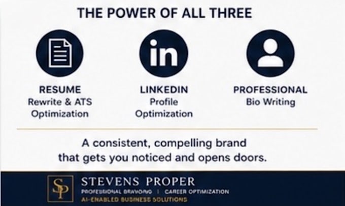 create your career branding package with resume, linkedin, and bio