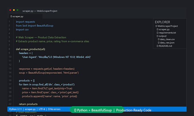 build a custom web scraper for any website