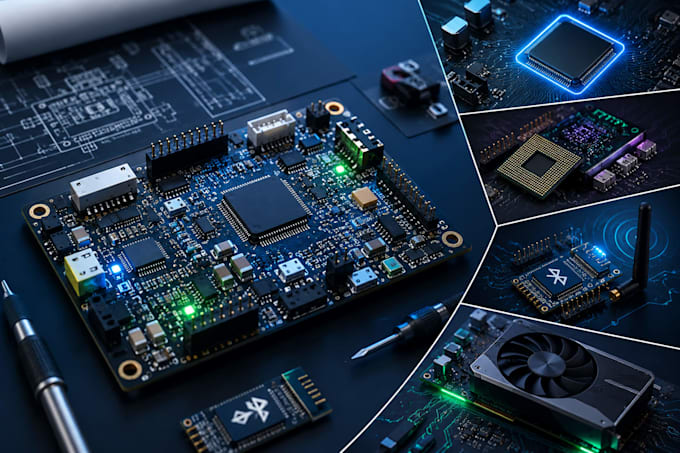 design custom pcb, embedded firmware, fpga, ble integration, and GPU solutions