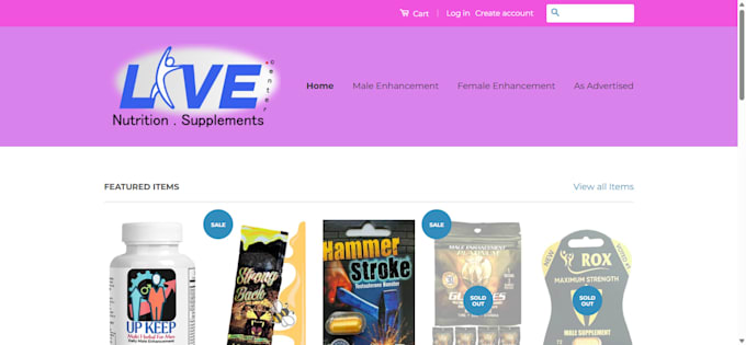 supplement shopify store supplement website nutraceutical store research peptide