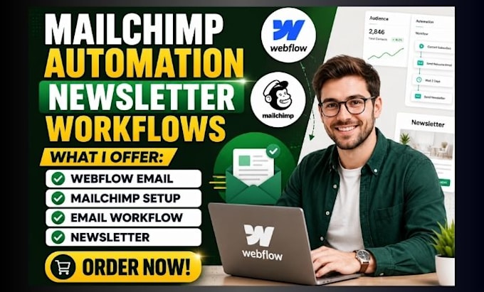 setup webflow email marketing mailchimp automation newsletter workflow