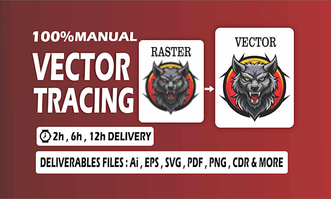 do fast vector tracing, redraw, convert image to vector