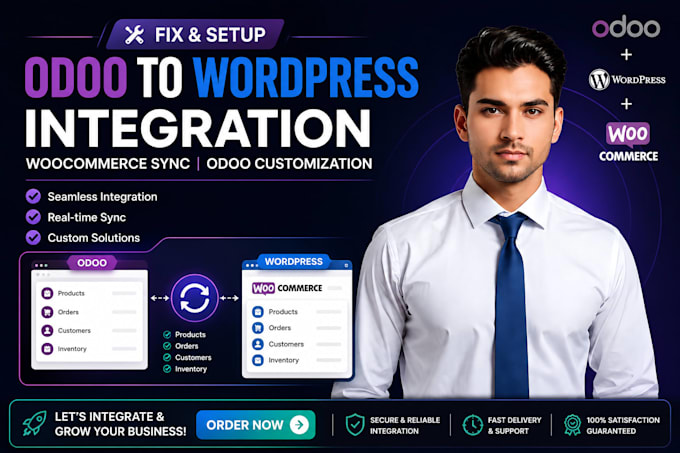 fix and setup odoo to wordpress integration woocommerce sync odoo customization