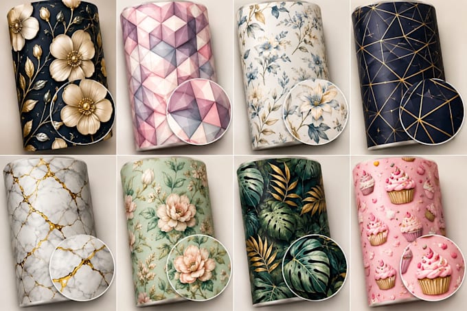 design modern 3d seamless pattern, repeat pattern design, and tumbler wrap