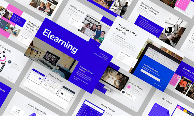 design online course slide, webinar deck, training powerpoint presentation