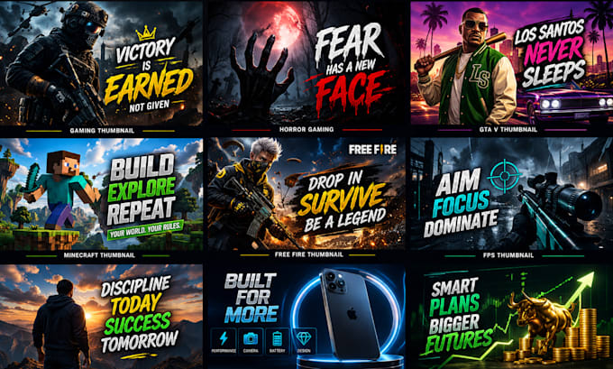 design attractive clickbait youtube thumbnail design
