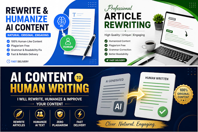 rewrite ai or plagiarized content into original articles