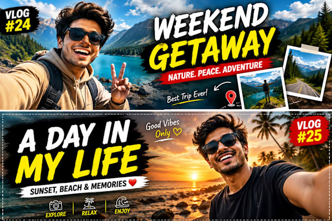 create professional vlog youtube thumbnails