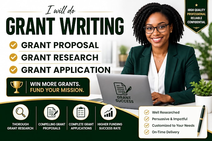 do grant writing, grant proposal, grant research, and grant application