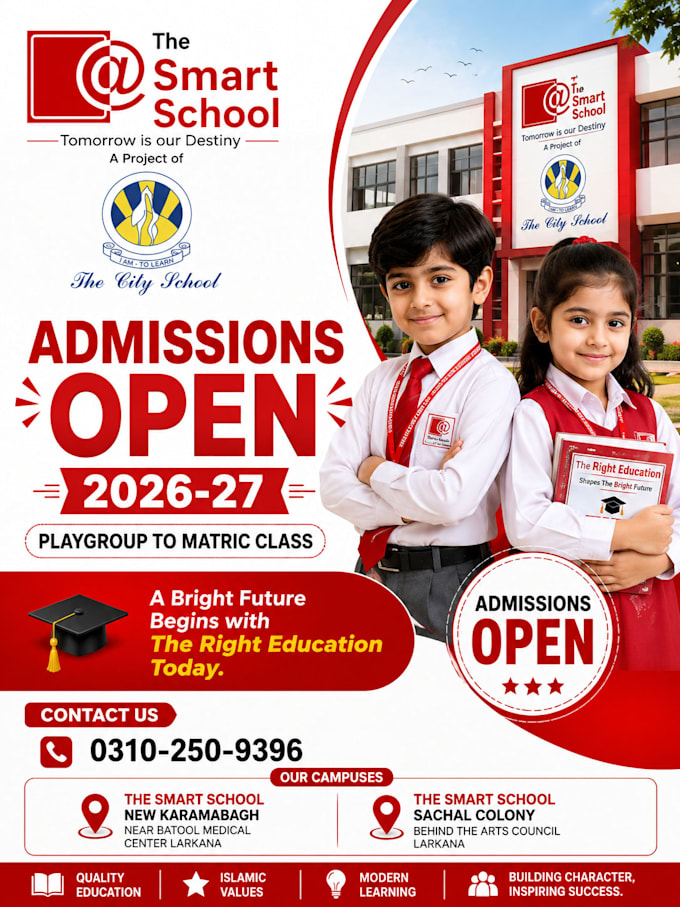 design a professional school poster and flyer