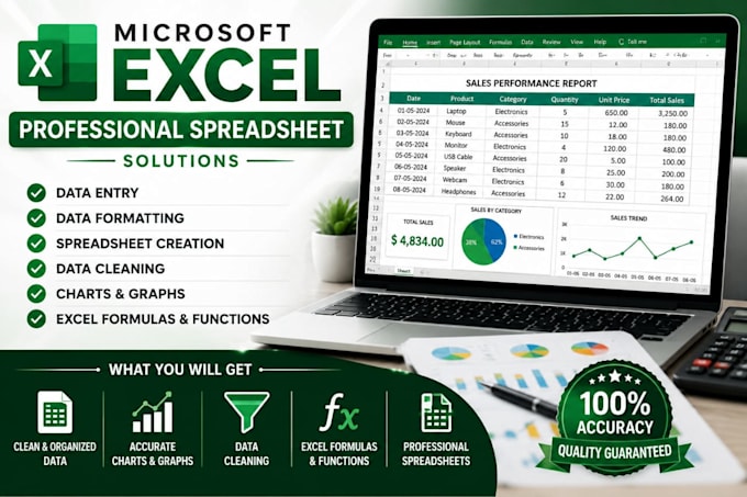 microsoft excel data entry, formatting, charts and spreadsheets,