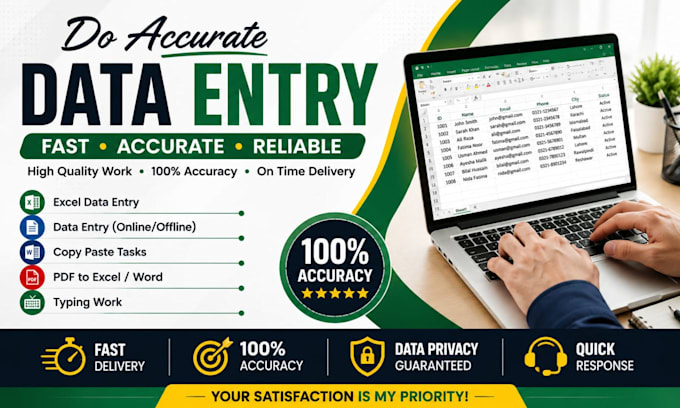 do accurate data entry