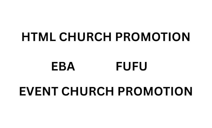 do html church event promotion