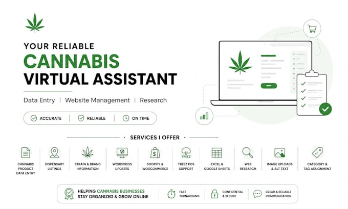 be your virtual assistant for cannabis website data entry