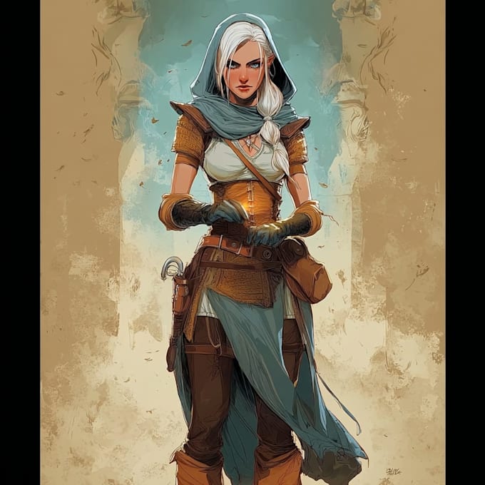 fantasy dnd character art and dnd character