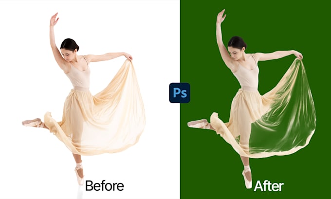 do feather masking, background removal and natural shadow