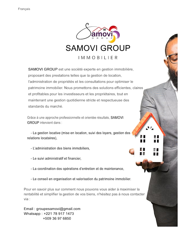 je suis gestionnaire immobilier