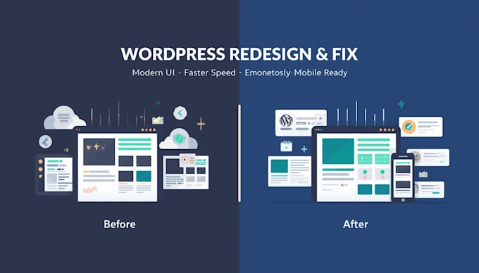 fix or redesign brizy website, divi, elementor website redesign weebly website