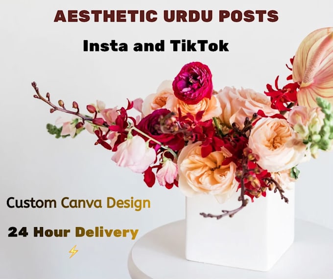 write urdu scripts and design canva posts for instagram