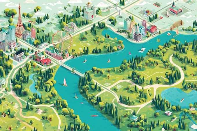 design unique vector map illustration or street map