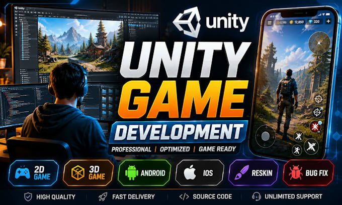 create unity game, unity game reskin, unity game environment, game development