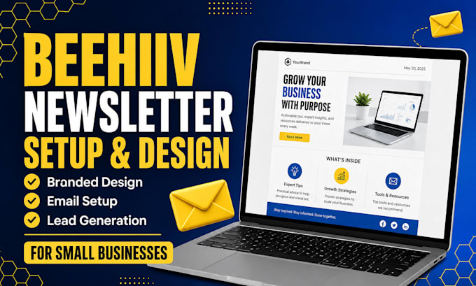 beehiiv newsletter setup newsletter design small business and local business