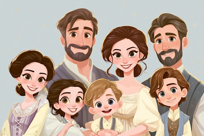 turn your portrait into disney style digital art