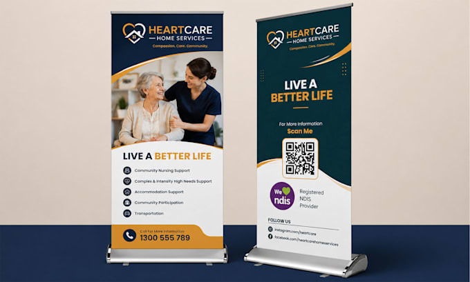 design roll up banner, retractable, pull up, x banner, and billboard