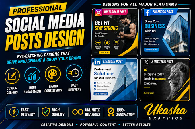 design professional social media posts, ads