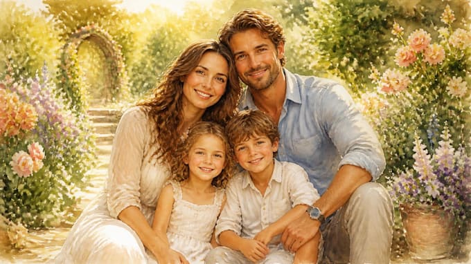 draw a wonderful family portrait