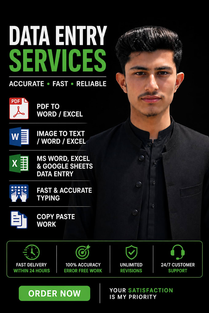 do data entry ms word excel CV resume and fast typing