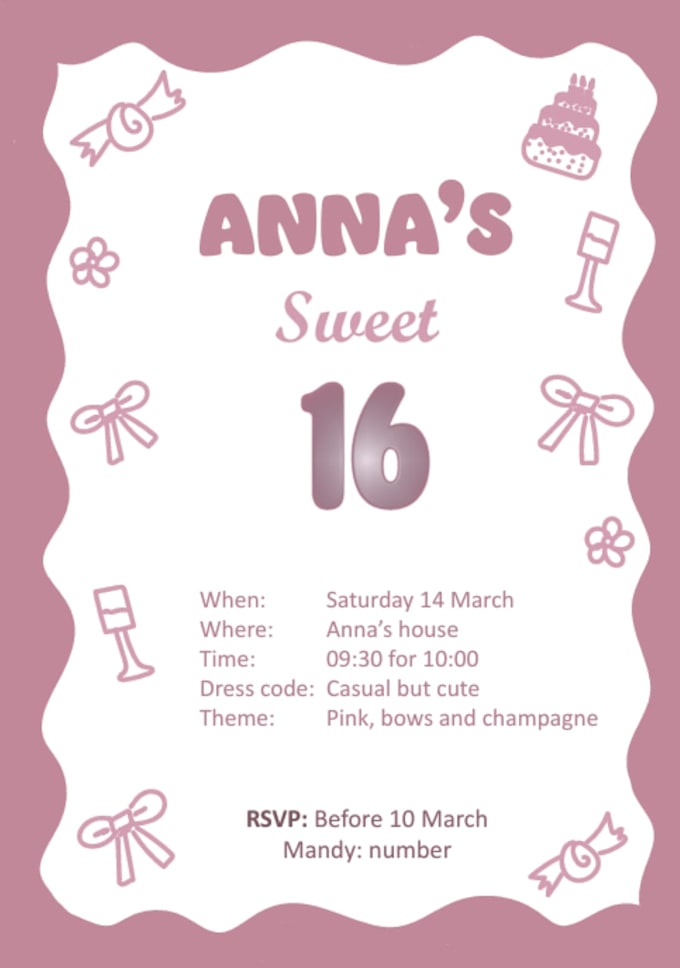 design beautiful custom invitations, patterns and posters
