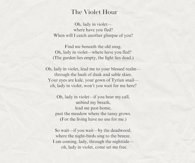 write an original poem just for you