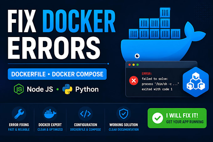 fix docker and docker compose errors