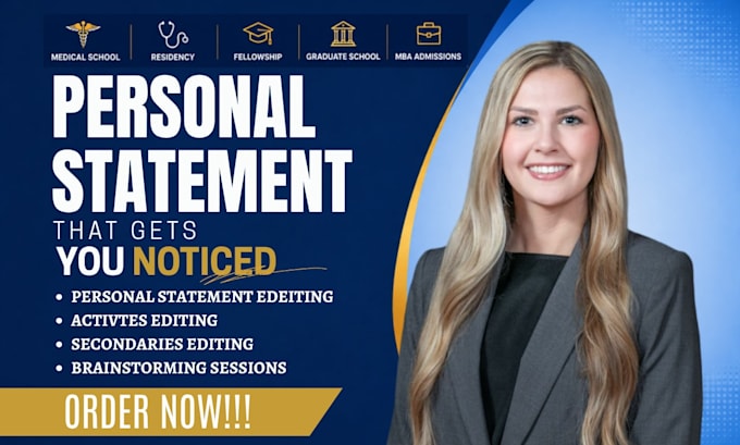refine medical or dental school personal statement, university application sop