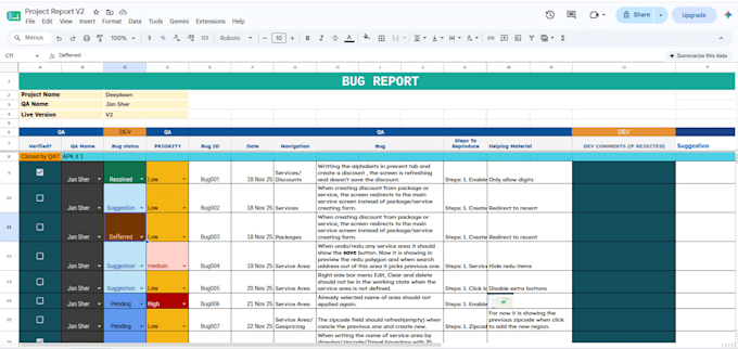 perform manual testing, QA, and detailed bug reporting