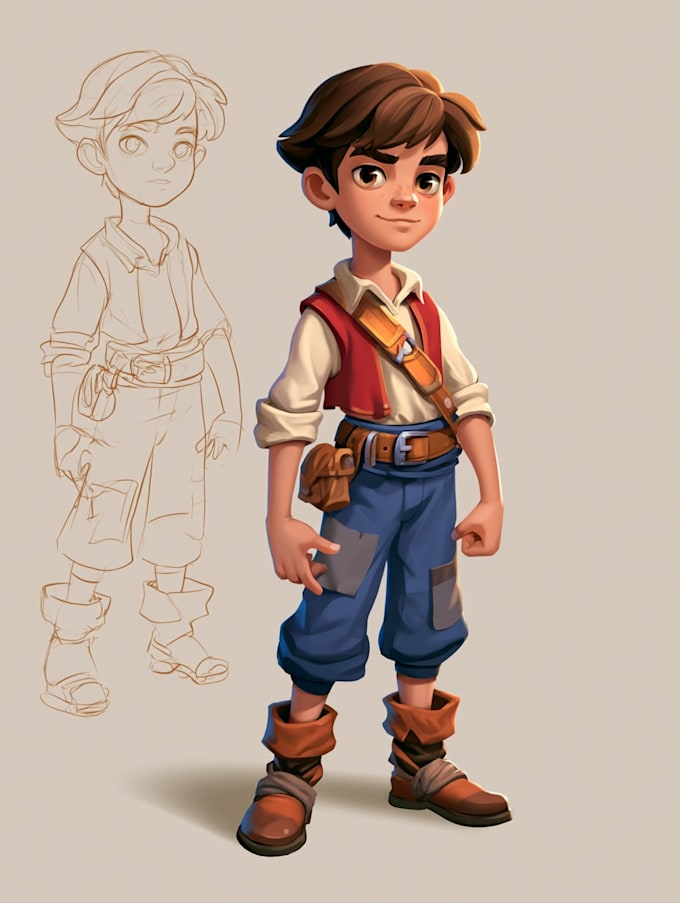 draw 2d game character or 2d game character