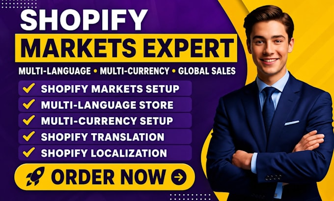 setup shopify markets multi language multi currency for international sales