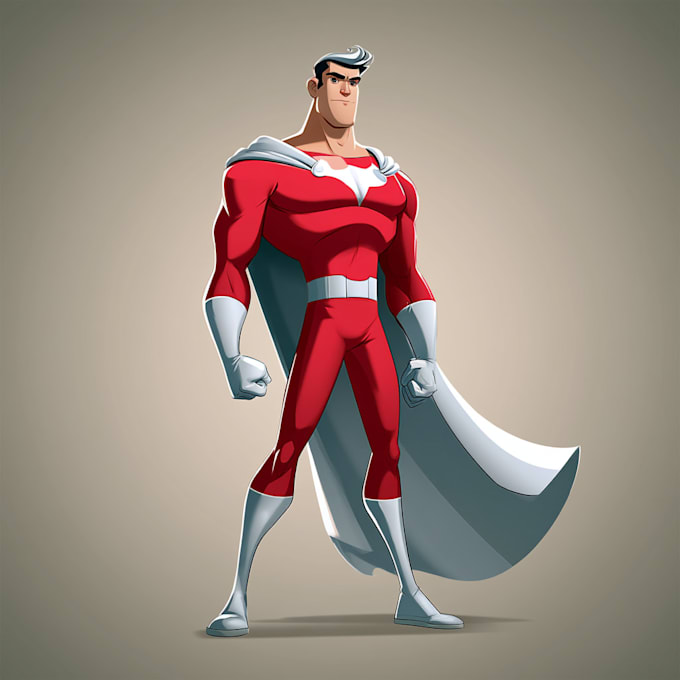 do a superhero comic cartoon character